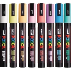 uni-ball Medium Bullet Tip 1.8 mm/2.5 mm Water-Based Paint Markers - Assorted Colors (8/Set)