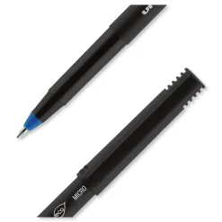uni-ball ONYX Extra-Fine 0.5 mm Roller Ball Pen - Black/Blue Barrel (1-Dozen)