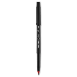 uni-ball ONYX Extra-Fine 0.5 mm Roller Ball Pen - Black/Red Barrel (1-Dozen)