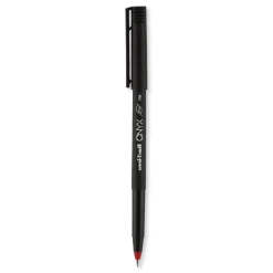 uni-ball ONYX Fine 0.7 mm Roller Ball Pen - Black/Red Barrel (1-Dozen)