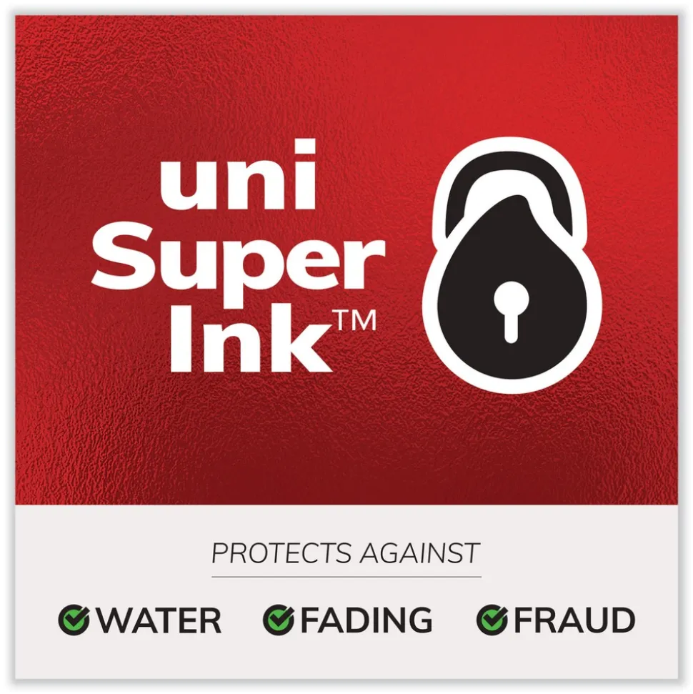 uni-ball Signo 207 Medium 0.7 millimeter Retractable Needle Point Gel Pen - Black Ink/Clear/Black Barrel (1-Dozen)