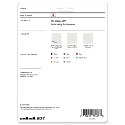 uni-ball Signo 207 Medium 0.7 millimeter Retractable Gel Pen - Assorted Ink/Barrel Colors (1-Set)