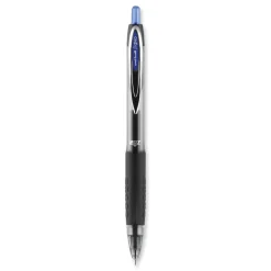 uni-ball Signo 207 Medium 0.7 millimeter Retractable Needle Point Gel Pen - Blue Ink/Clear/Black/Blue Barrel (1-Dozen)