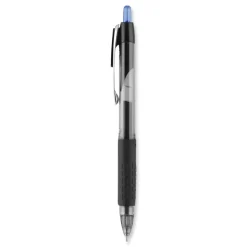 uni-ball Signo 207 Medium 0.7 millimeter Retractable Needle Point Gel Pen - Blue Ink/Clear/Black/Blue Barrel (1-Dozen)