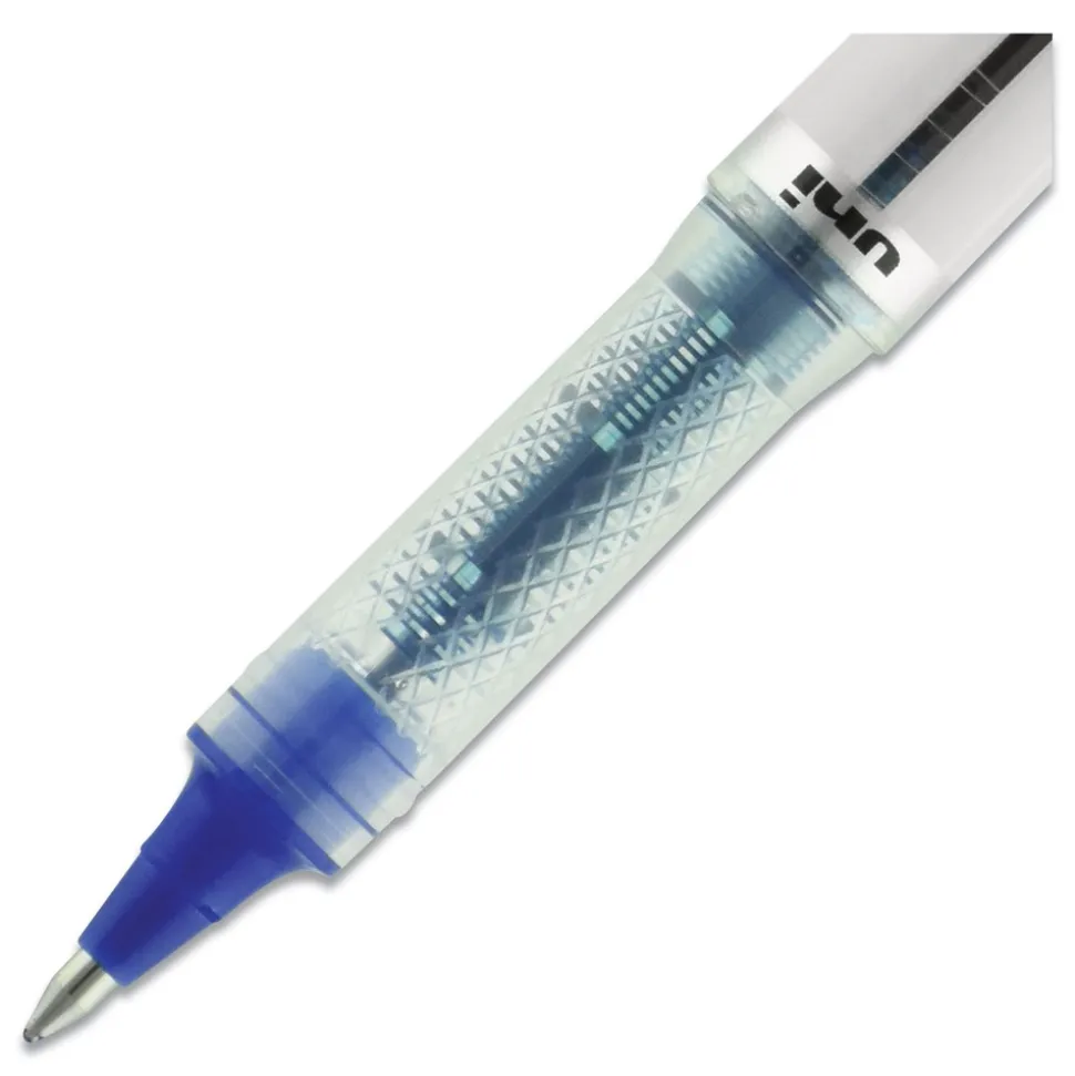 uni-ball VISION ELITE Bold 0.8 mm Hybrid Gel Pen - Blue Ink/White/Blue/Clear Barrel