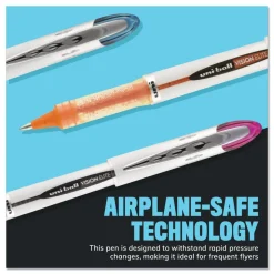 uni-ball VISION ELITE Bold 0.8 mm Hybrid Gel Pen - Blue Ink/White/Blue/Clear Barrel