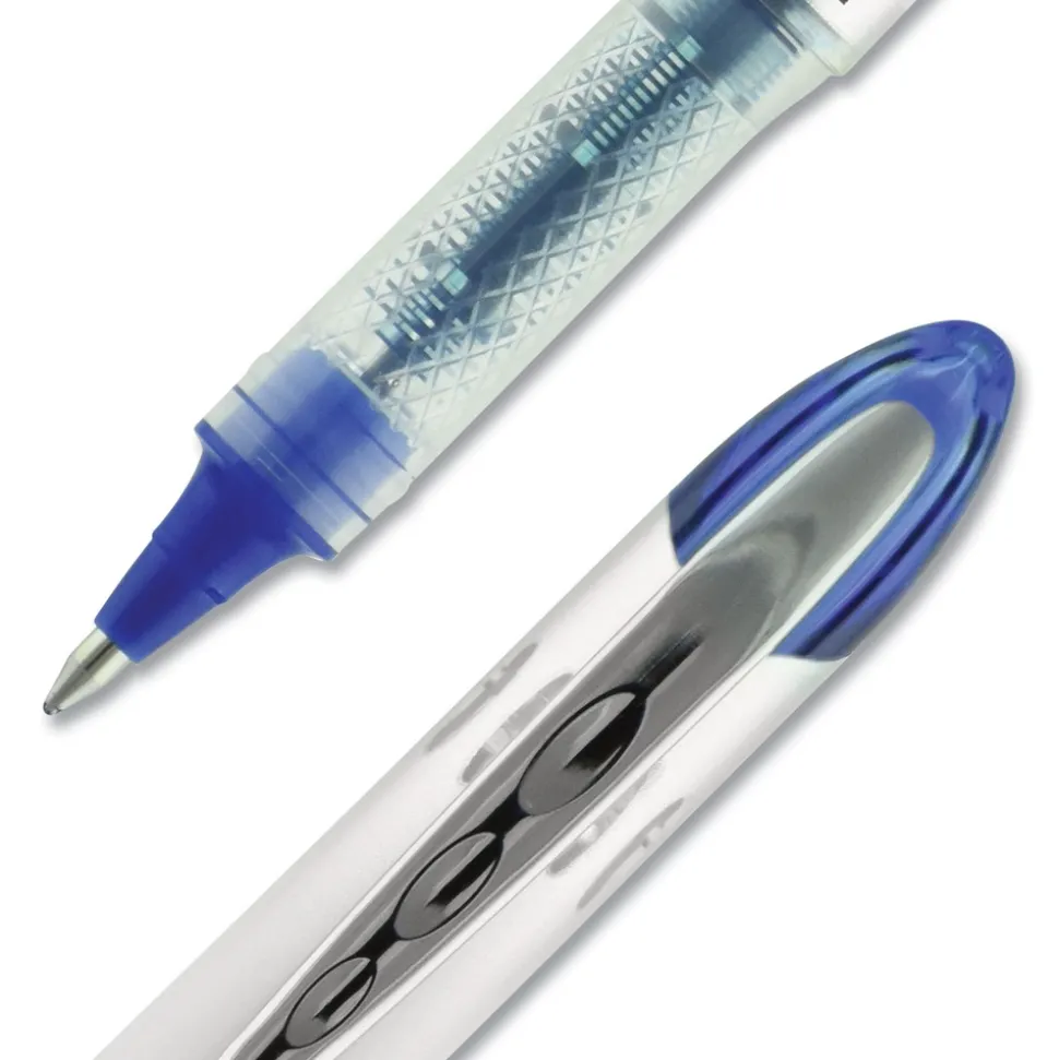 uni-ball VISION ELITE Bold 0.8 mm Hybrid Gel Pen - Blue Ink/White/Blue/Clear Barrel