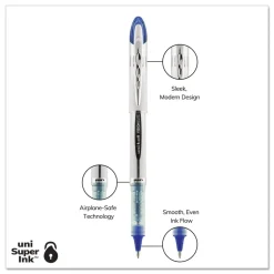uni-ball VISION ELITE Bold 0.8 mm Hybrid Gel Pen - Blue Ink/White/Blue/Clear Barrel