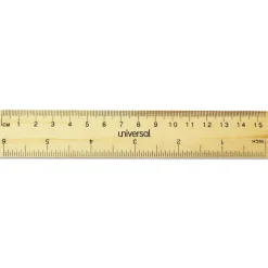 Universal 6 in. Long Standard/Metric Flat Wood Ruler (2/Pack)