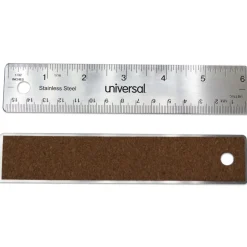 Universal 6 in. Long Standard/Metric Stainless Steel Ruler