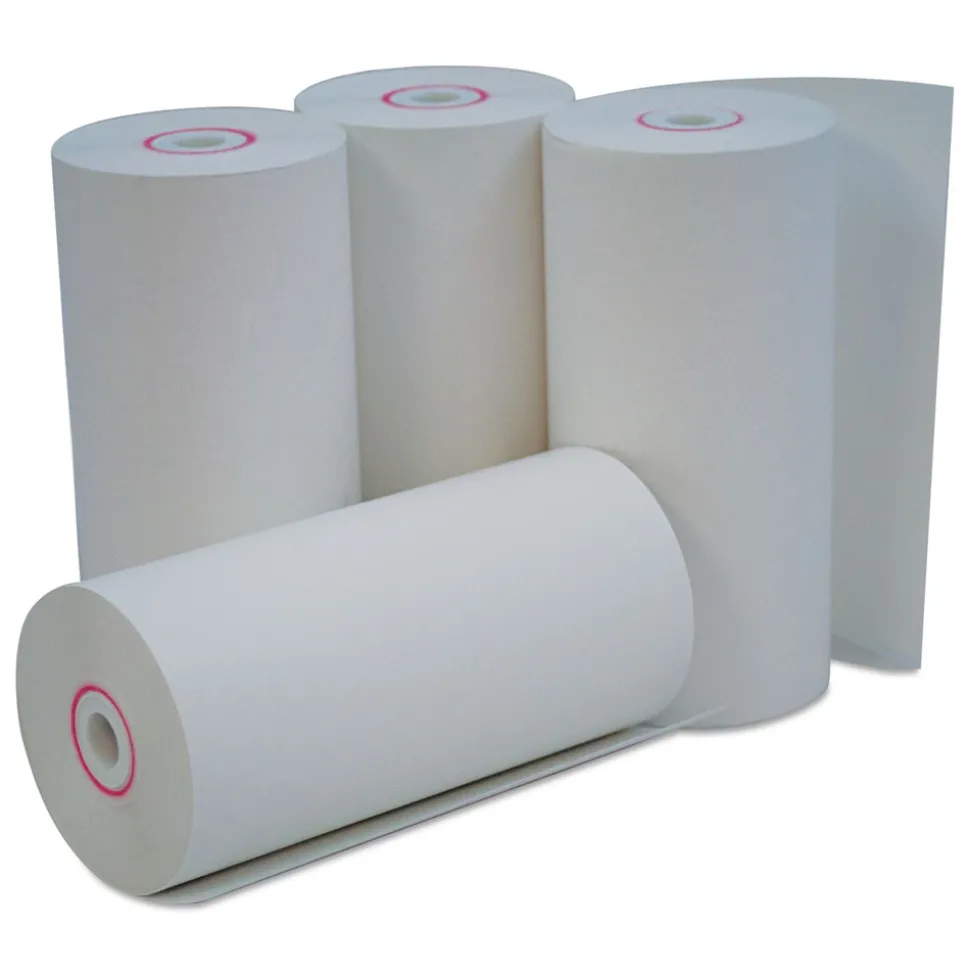 Universal 4.38 in. x 127 ft. 0.38 in. Core Direct Thermal Print Paper Rolls - White (50/Carton)