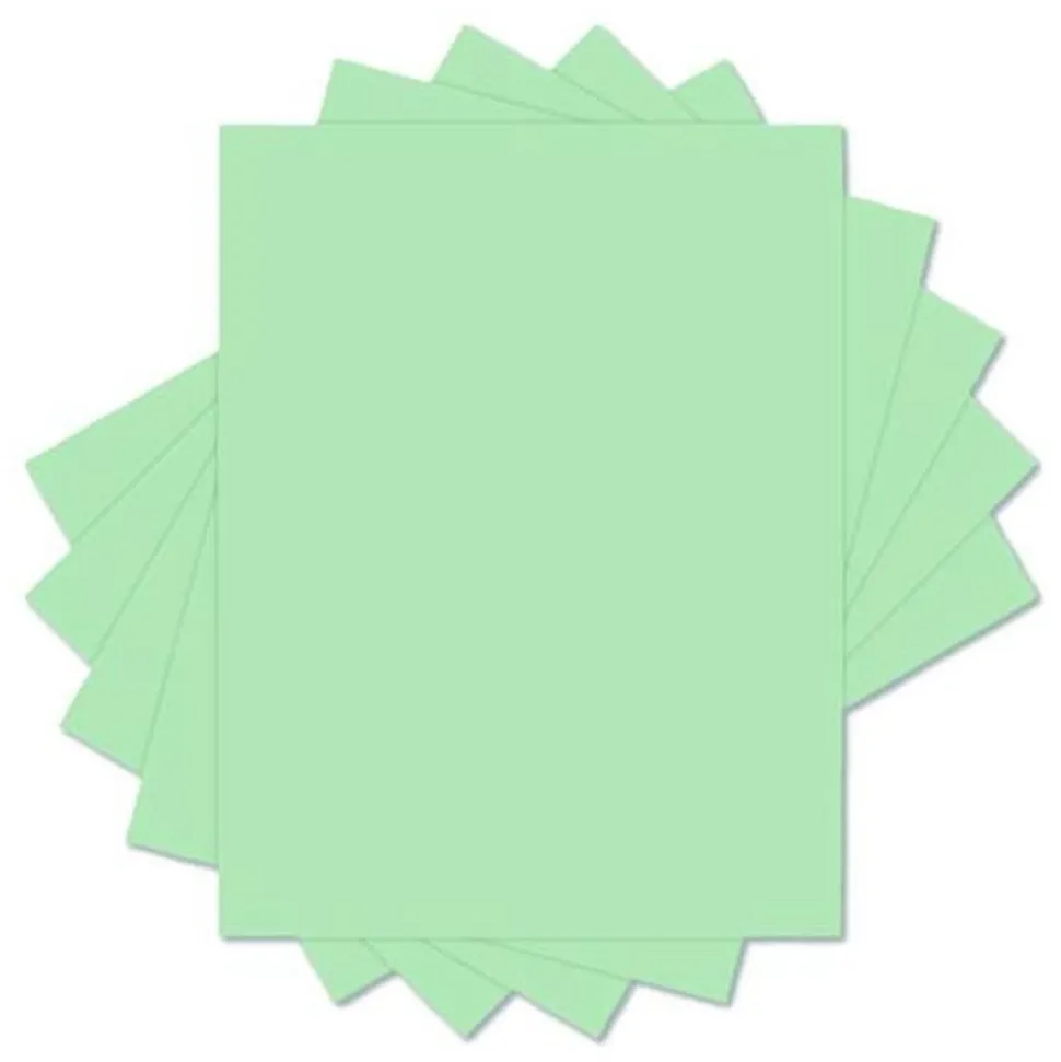 Universal 8.5 in. x 11 in. 20 lbs. Bond Weight Deluxe Colored Paper - Green (10 Reams/Carton)