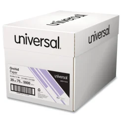 Universal 8.5 in. x 11 in. 20 lbs. Bond Weight Deluxe Colored Paper - Orchid (10 Reams/Carton)
