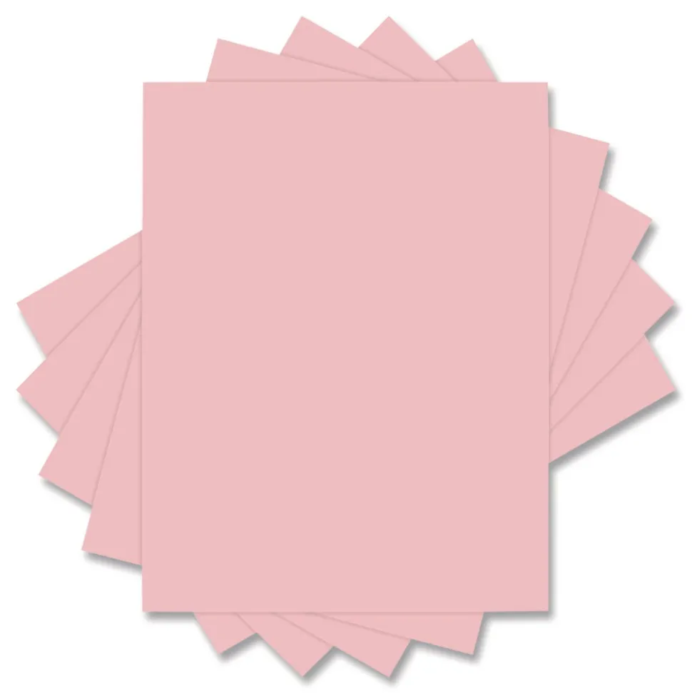 Universal 8.5 in. x 11 in. 20 lbs. Bond Weight Deluxe Colored Paper - Pink (10 Reams/Carton)