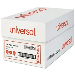 Universal 8.5 in. x 11 in. 20 lbs. Bond Weight High-Bright Multipurpose Paper - White (10/Carton)