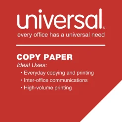 Universal 8.5 in. x 11 in. 20 lbs. Bond Weight High-Bright Multipurpose Paper - White (10/Carton)