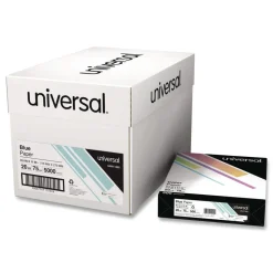 Universal 8.5 in. x 11 in. 20 lbs. Bond Weight Deluxe Colored Paper - Blue (10 Reams/Carton)