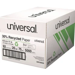 Universal 8.5 in. x 11 in. 30 Percent Recycled Copy Paper - White (1-Pallet)