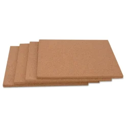 Universal 12 in. x 12 in. Cork Tile Panels - Brown Surface (4/Pack)