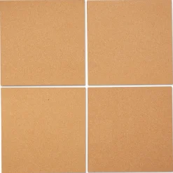 Universal 12 in. x 12 in. Cork Tile Panels - Brown Surface (4/Pack)