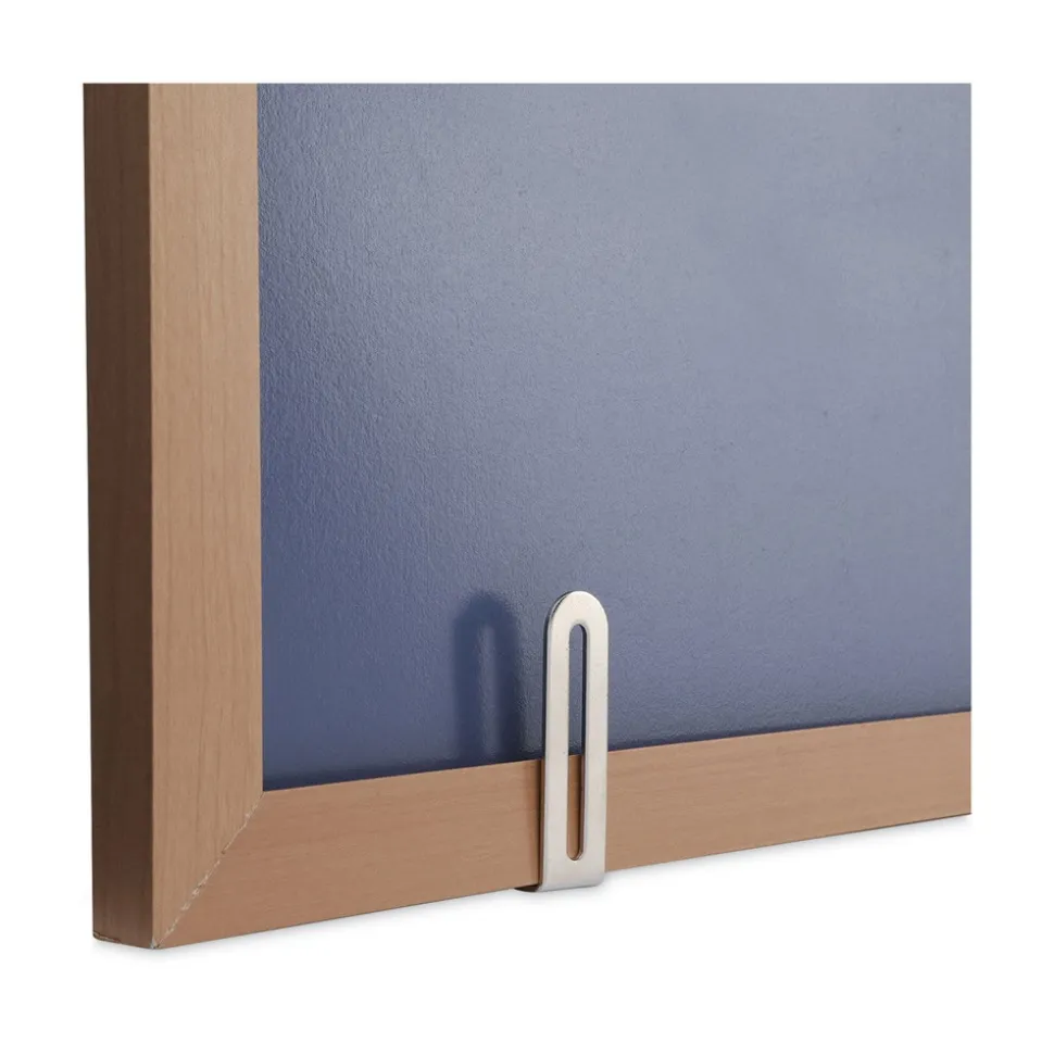 Universal 48 in. x 36 in. Deluxe Melamine Dry Erase Board - Melamine White Surface, Oak Fiberboard Frame