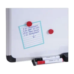 Universal 36 in. x 24 in. Deluxe Porcelain Magnetic Dry Erase Board - White Surface, Aluminum Frame