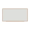 Universal 96 in. x 48 in. Deluxe Melamine Dry Erase Board - Melamine White Surface, Oak Fiberboard Frame