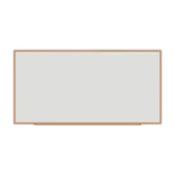 Universal 96 in. x 48 in. Deluxe Melamine Dry Erase Board - Melamine White Surface, Oak Fiberboard Frame