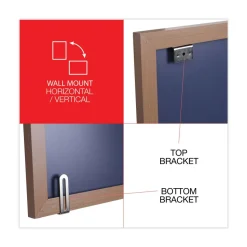 Universal 96 in. x 48 in. Deluxe Melamine Dry Erase Board - Melamine White Surface, Oak Fiberboard Frame