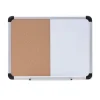 Universal 24 in. x 18 in. Melamine Cork/Dry Erase Board - Tan/White Surface, Aluminum/Plastic Frame