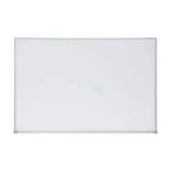 Universal 36 in. x 24 in. Melamine Dry Erase Board with Anodized Aluminum Frame - White Surface