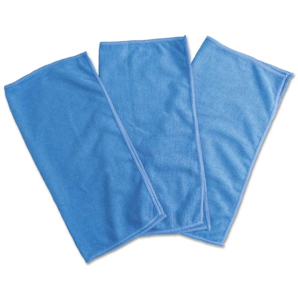 Universal 12 in. x 12 in. Microfiber Cleaning Cloth - Blue (3/Pack)
