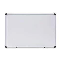 Universal 36 in. x 24 in. Modern Melamine Dry Erase Board - White Surface, Aluminum Frame