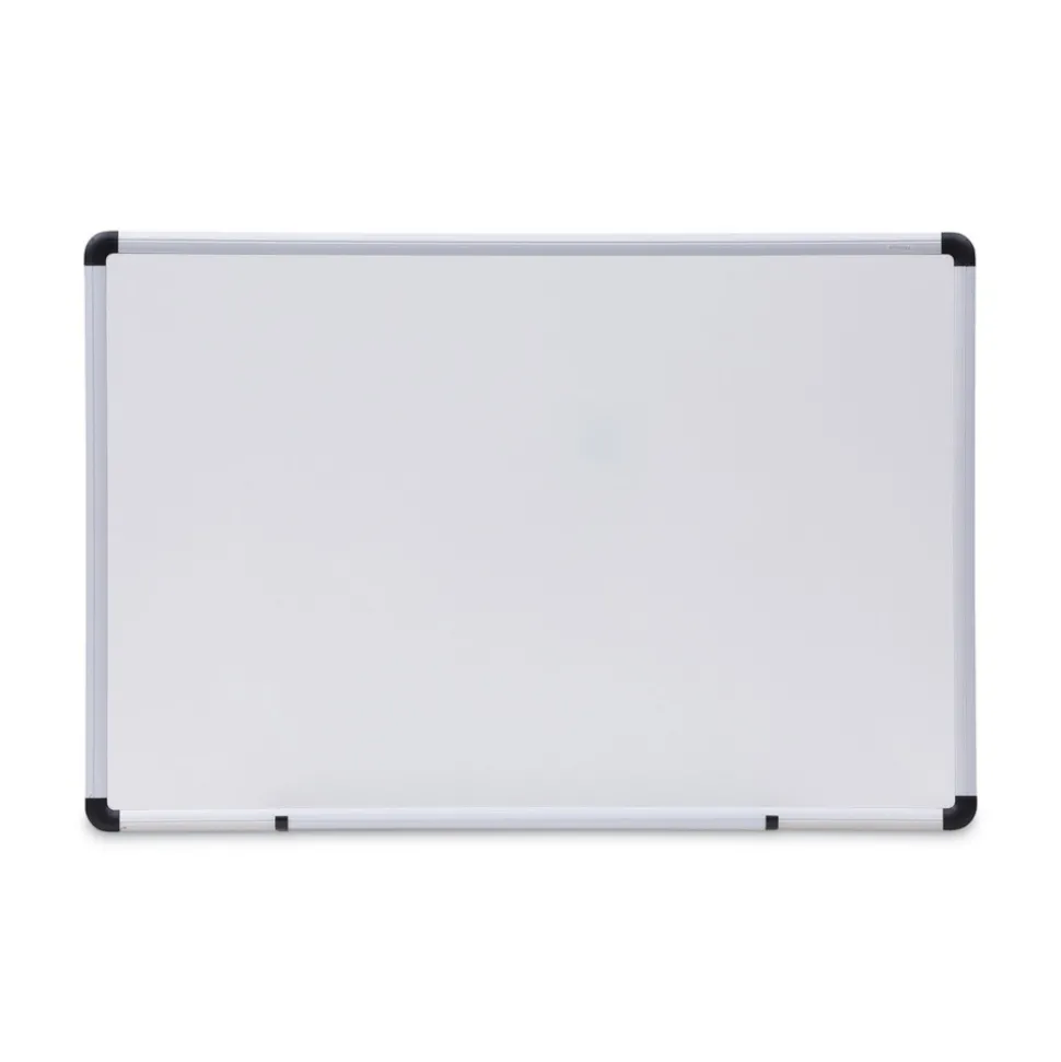 Universal 36 in. x 24 in. Modern Melamine Dry Erase Board - White Surface, Aluminum Frame