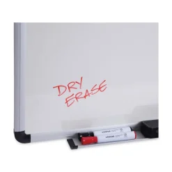 Universal 36 in. x 24 in. Modern Melamine Dry Erase Board - White Surface, Aluminum Frame