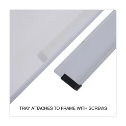 Universal 36 in. x 24 in. Modern Melamine Dry Erase Board - White Surface, Aluminum Frame