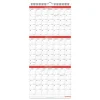 Universal 12 in. x 27 in. 14-Month (Dec 2025-Jan 2027) Three-Month Wall Calendar - White/Red Sheets