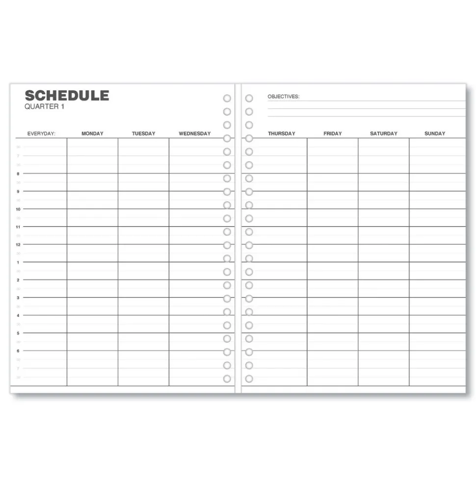 Universal 11 in. x 8 in. 14-Month (Dec 2025-Jan 2027) Monthly Planner - Black Cover