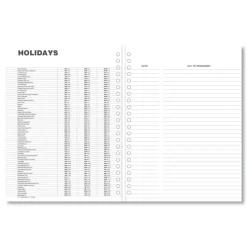 Universal 11 in. x 8 in. 14-Month (Dec 2025-Jan 2027) Monthly Planner - Black Cover