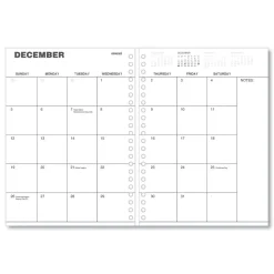 Universal 11 in. x 8 in. 14-Month (Dec 2025-Jan 2027) Monthly Planner - Black Cover