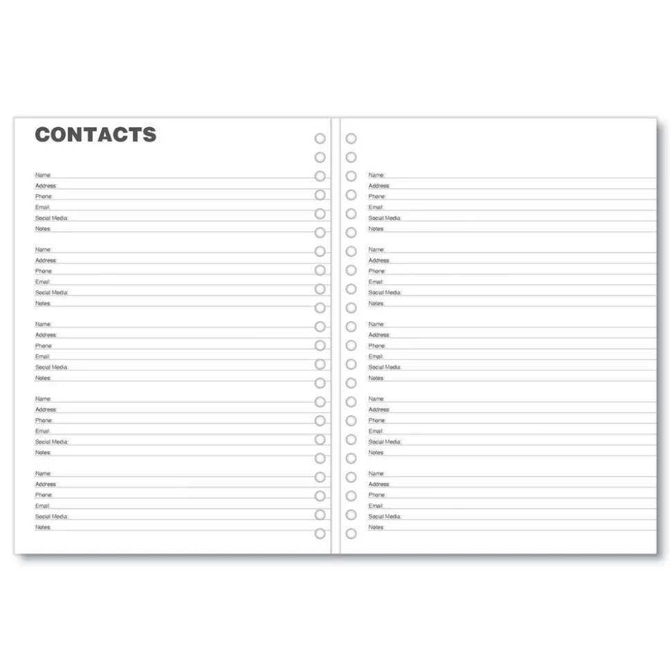 Universal 11 in. x 8 in. 14-Month (Dec 2025-Jan 2027) Monthly Planner - Black Cover