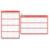 Universal 24 in. x 36 in. 12-Month (Jan-Dec 2026) Erasable Wall Calendar - White/Red Sheets