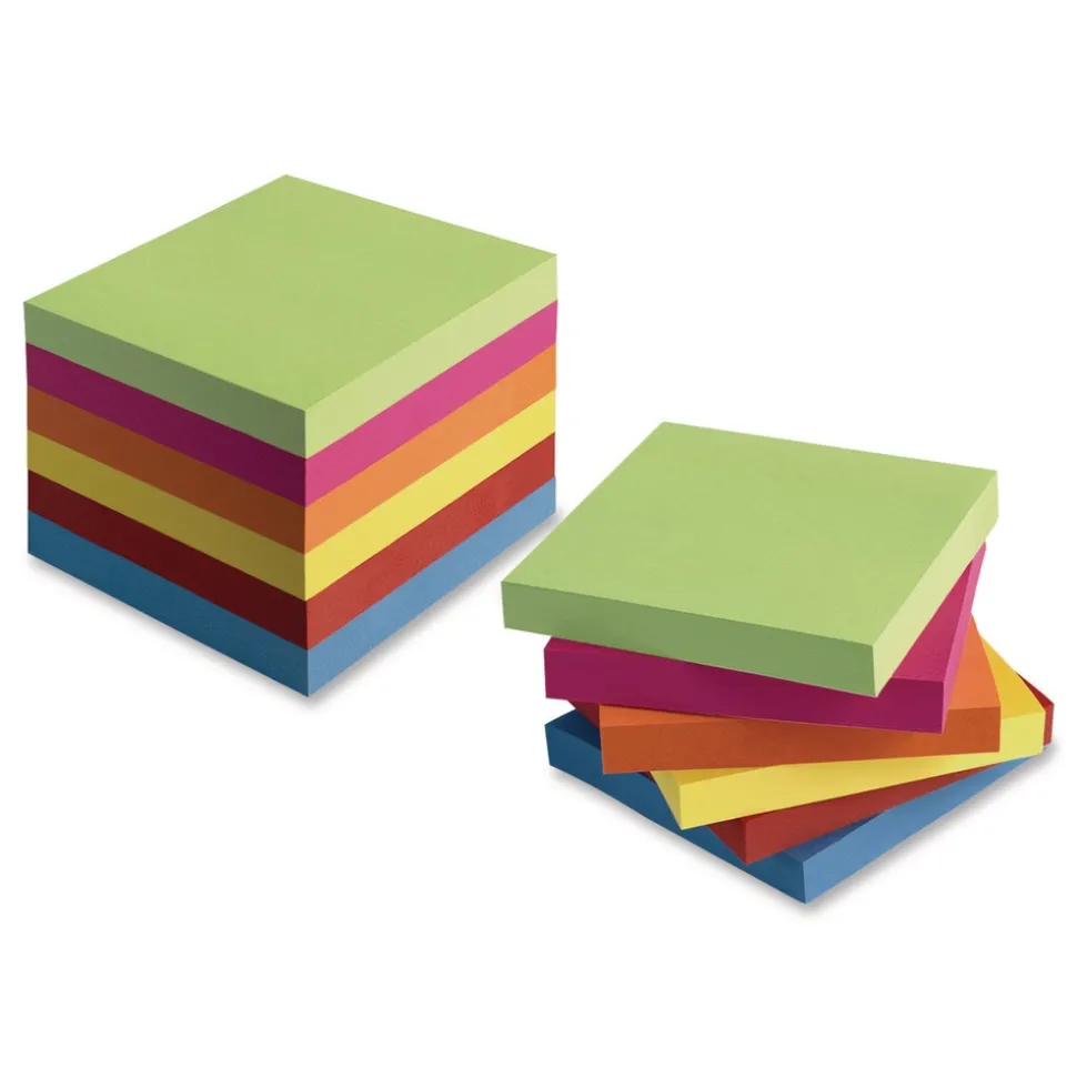 Universal 3 in. x 3 in. Ultra Sticky Note Pads - Assorted (12/Pack)