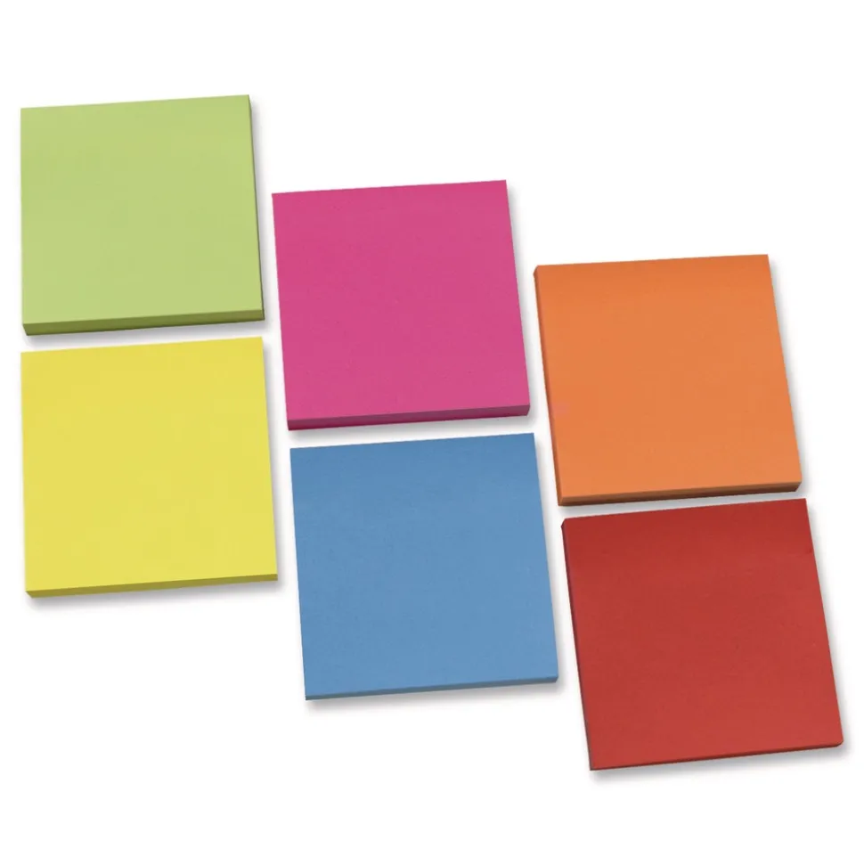 Universal 3 in. x 3 in. Ultra Sticky Note Pads - Assorted (12/Pack)