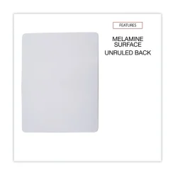 Universal 11.75 in. x 8.75 in. Unruled Lap/Learning Dry-Erase Board - White Surface (6/Pack)
