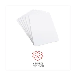 Universal 11.75 in. x 8.75 in. Unruled Lap/Learning Dry-Erase Board - White Surface (6/Pack)