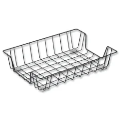 Universal 10 in. x 14.13 in. x 3-in Letter Size Files 1 Section Wire Metal Letter Tray - Black