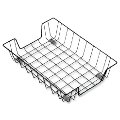 Universal 10 in. x 14.13 in. x 3-in Letter Size Files 1 Section Wire Metal Letter Tray - Black