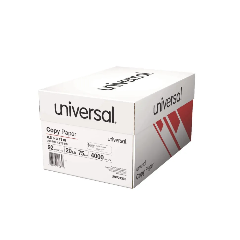 Universal 8.5 x 11 Copy Paper Convenience Carton - White (8/Carton)