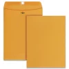 Universal 9 x 12 Kraft Clasp Envelope, Square Flap, Clasp/Gummed Closure - Brown Kraft (250/Carton)